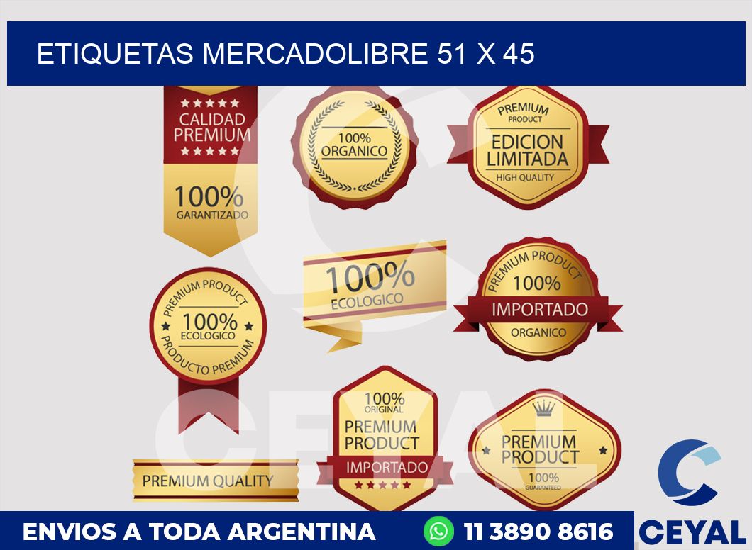 etiquetas mercadolibre 51 x 45