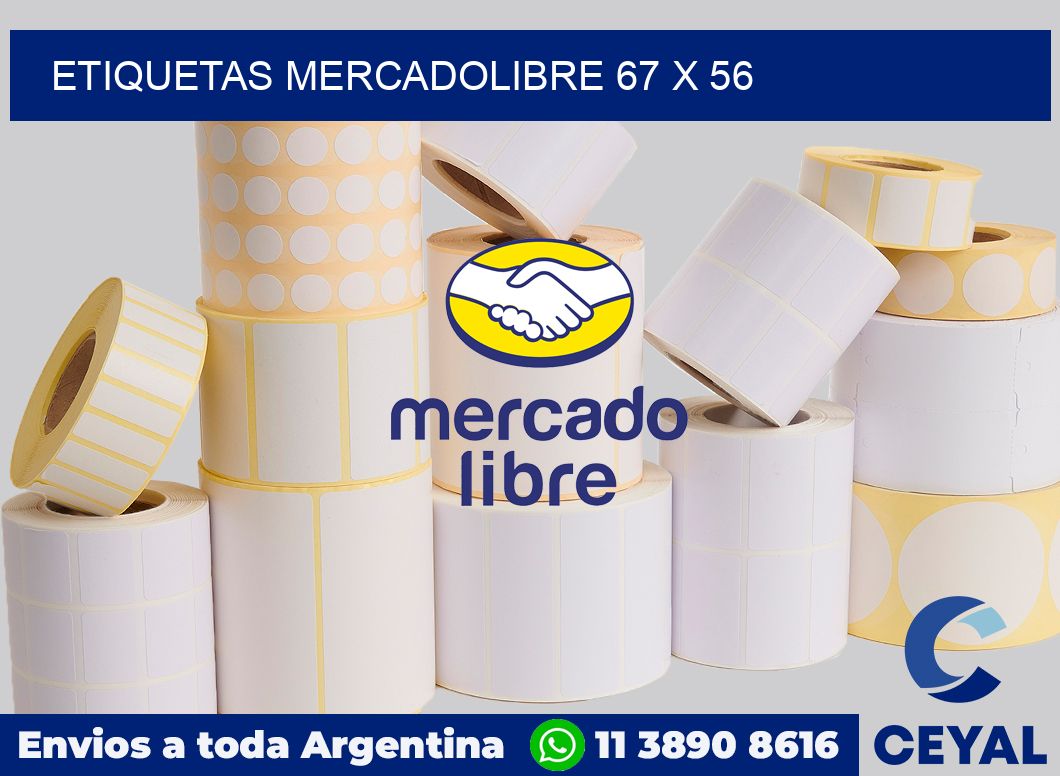 etiquetas mercadolibre 67 x 56