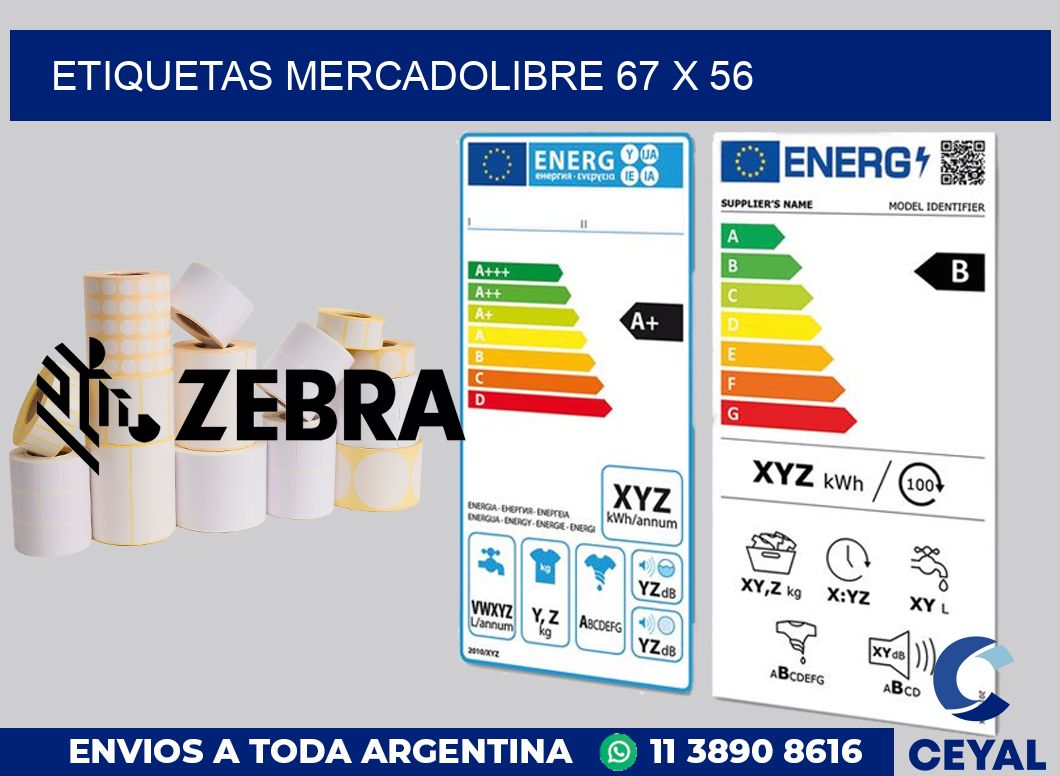 etiquetas mercadolibre 67 x 56