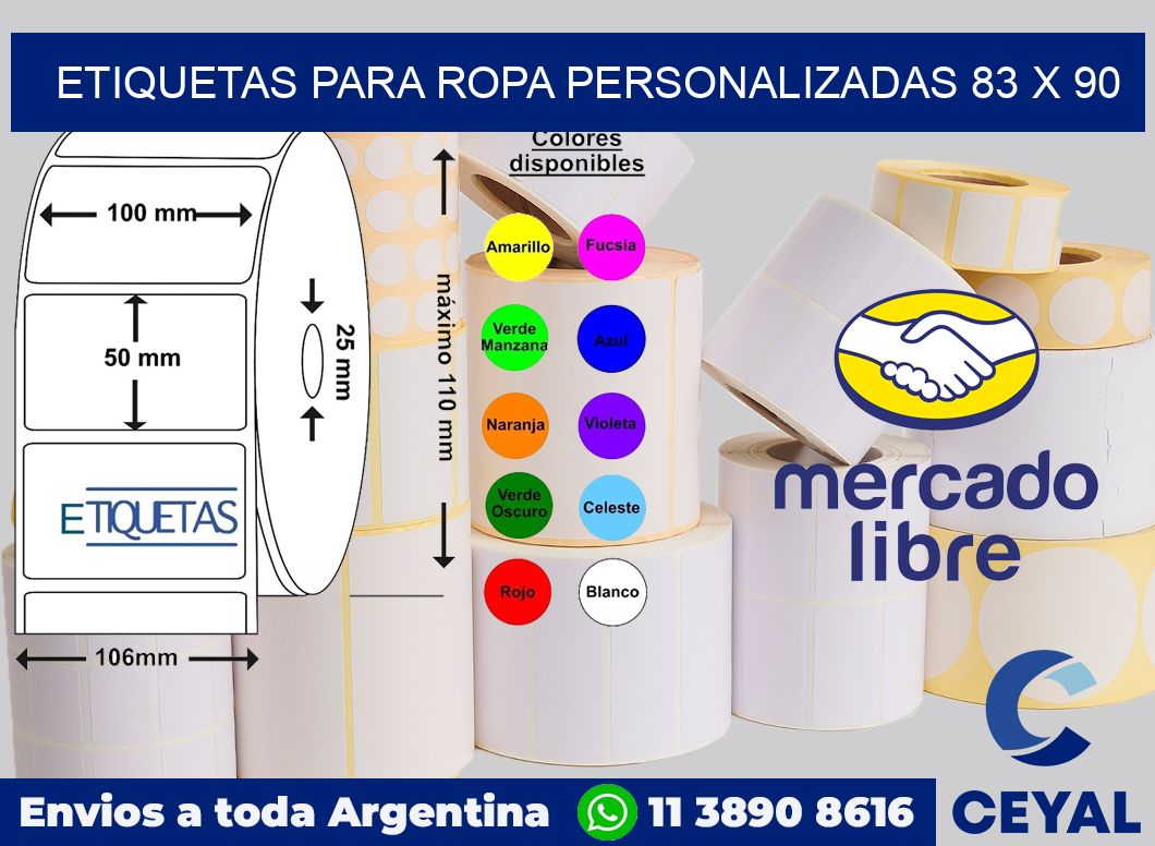 etiquetas para ropa personalizadas 83 x 90