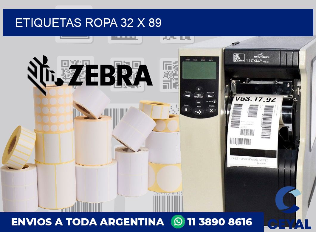 etiquetas ropa 32 x 89