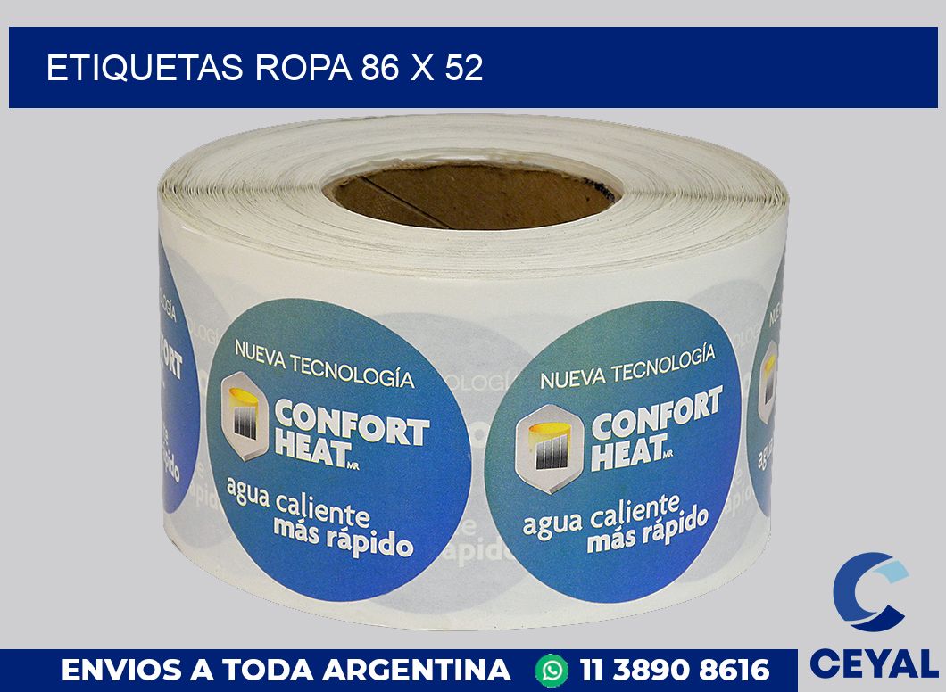 etiquetas ropa 86 x 52