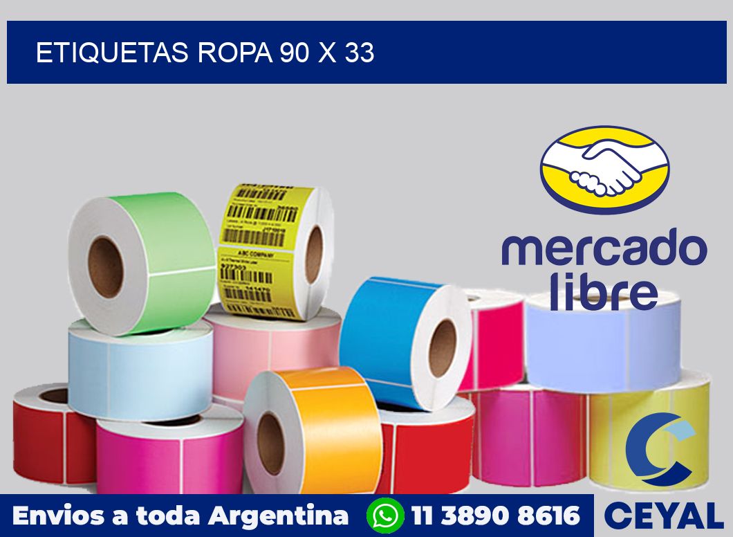 etiquetas ropa 90 x 33