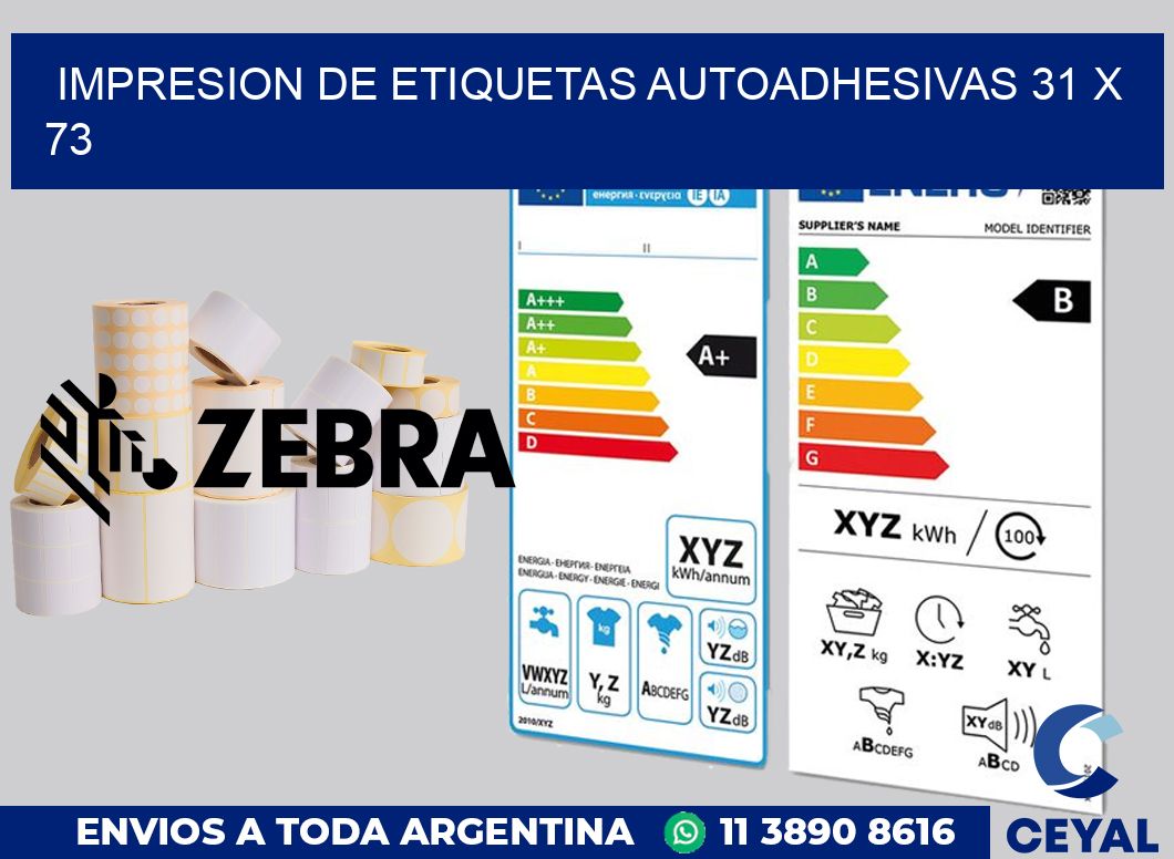 impresion de etiquetas autoadhesivas 31 x 73