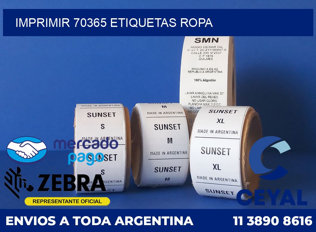 imprimir 70365 etiquetas ropa