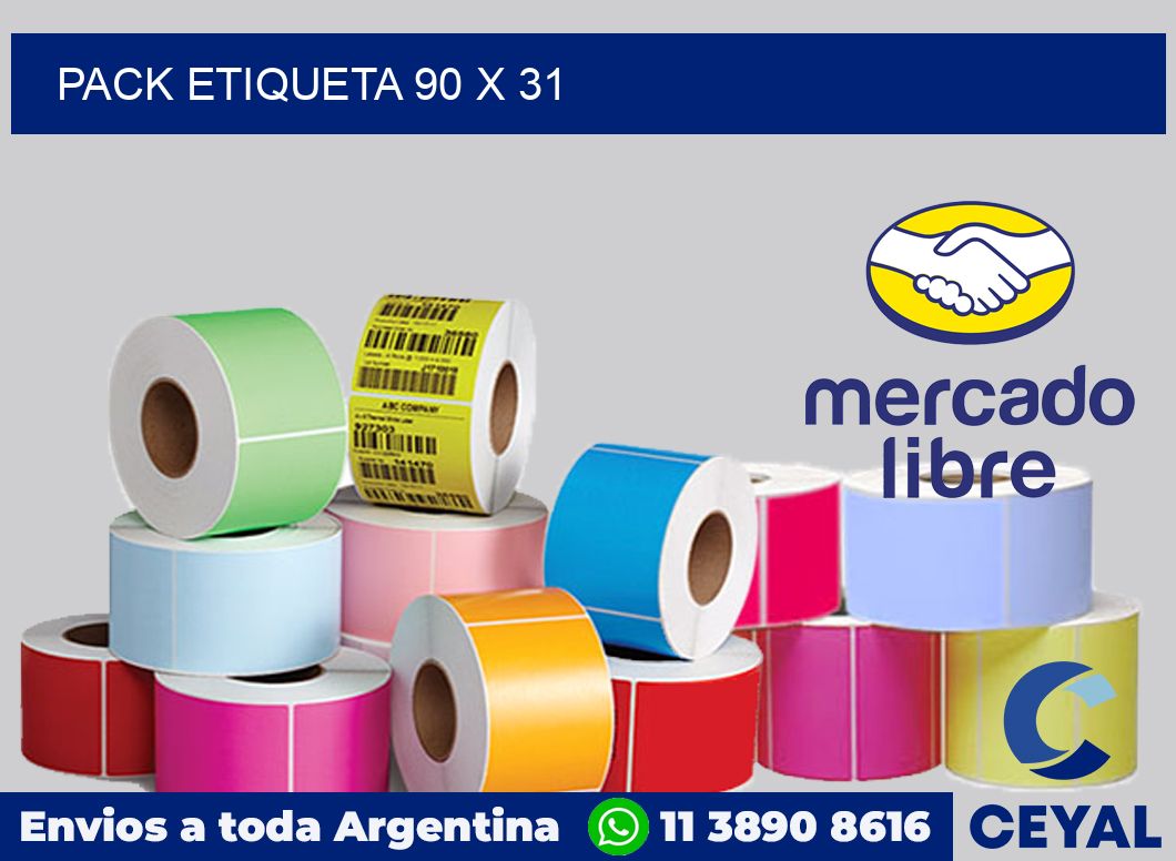 pack etiqueta 90 x 31