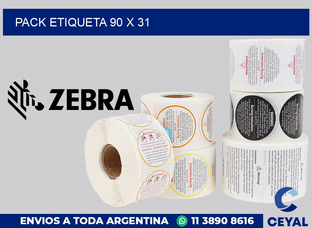 pack etiqueta 90 x 31