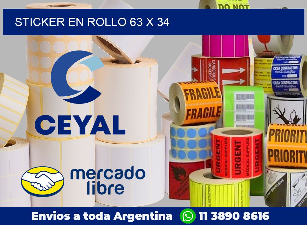 sticker en rollo 63 x 34