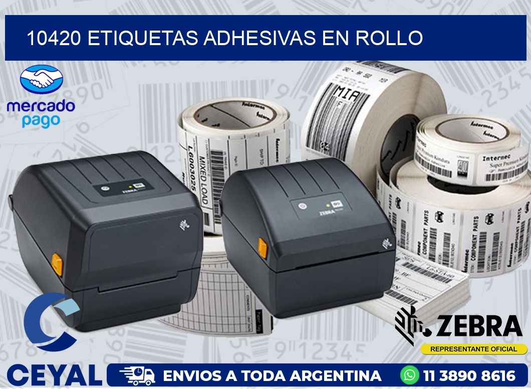 10420 ETIQUETAS ADHESIVAS EN ROLLO