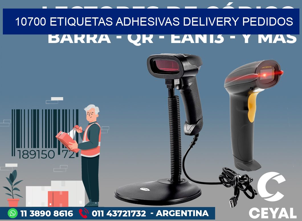 10700 ETIQUETAS ADHESIVAS DELIVERY PEDIDOS