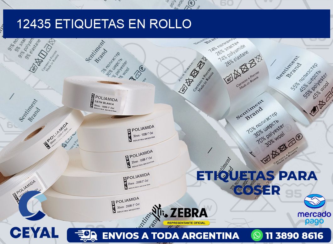 12435 ETIQUETAS EN ROLLO