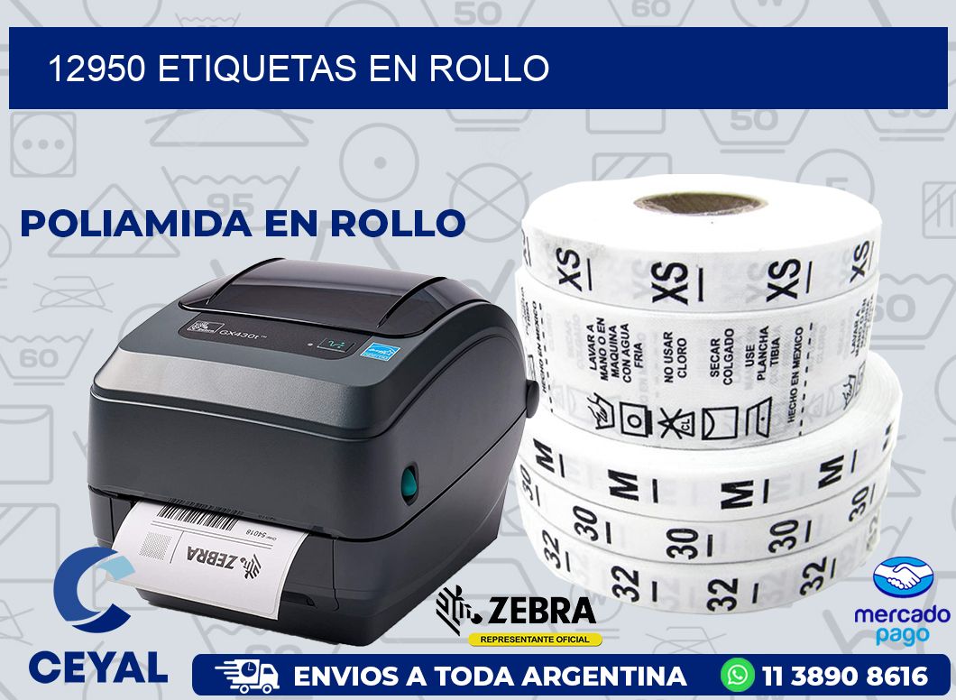 12950 ETIQUETAS EN ROLLO