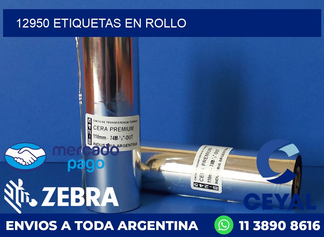 12950 ETIQUETAS EN ROLLO