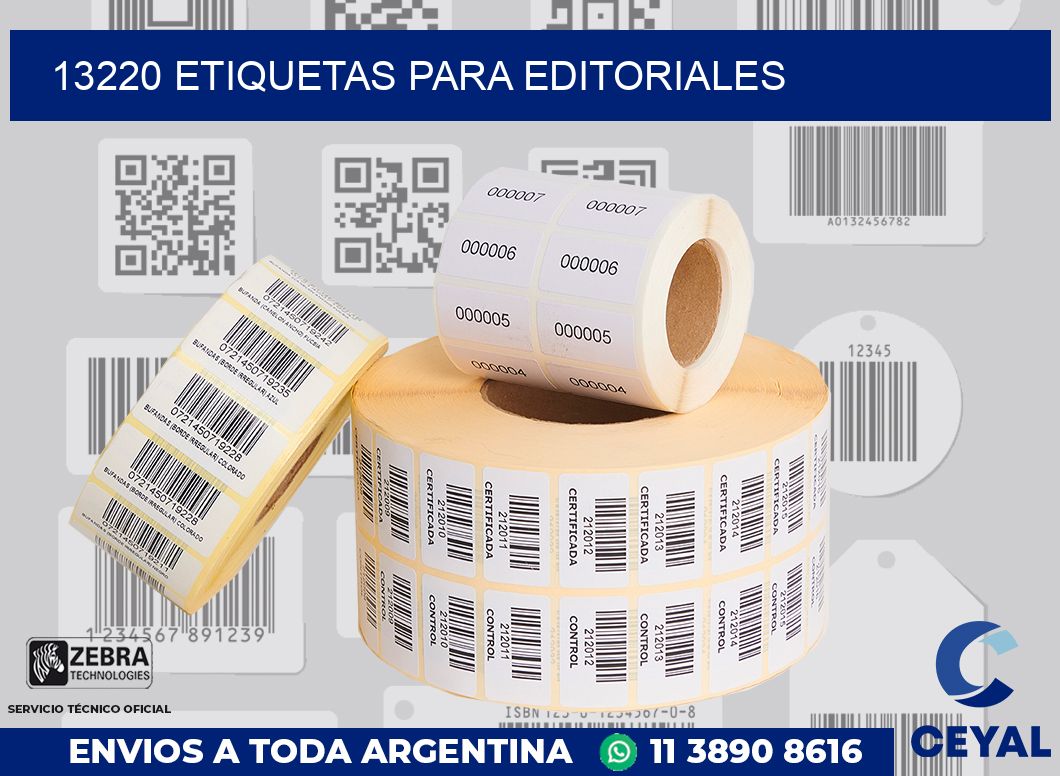 13220 ETIQUETAS PARA EDITORIALES