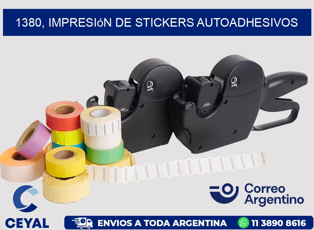 1380, impresión de stickers autoadhesivos