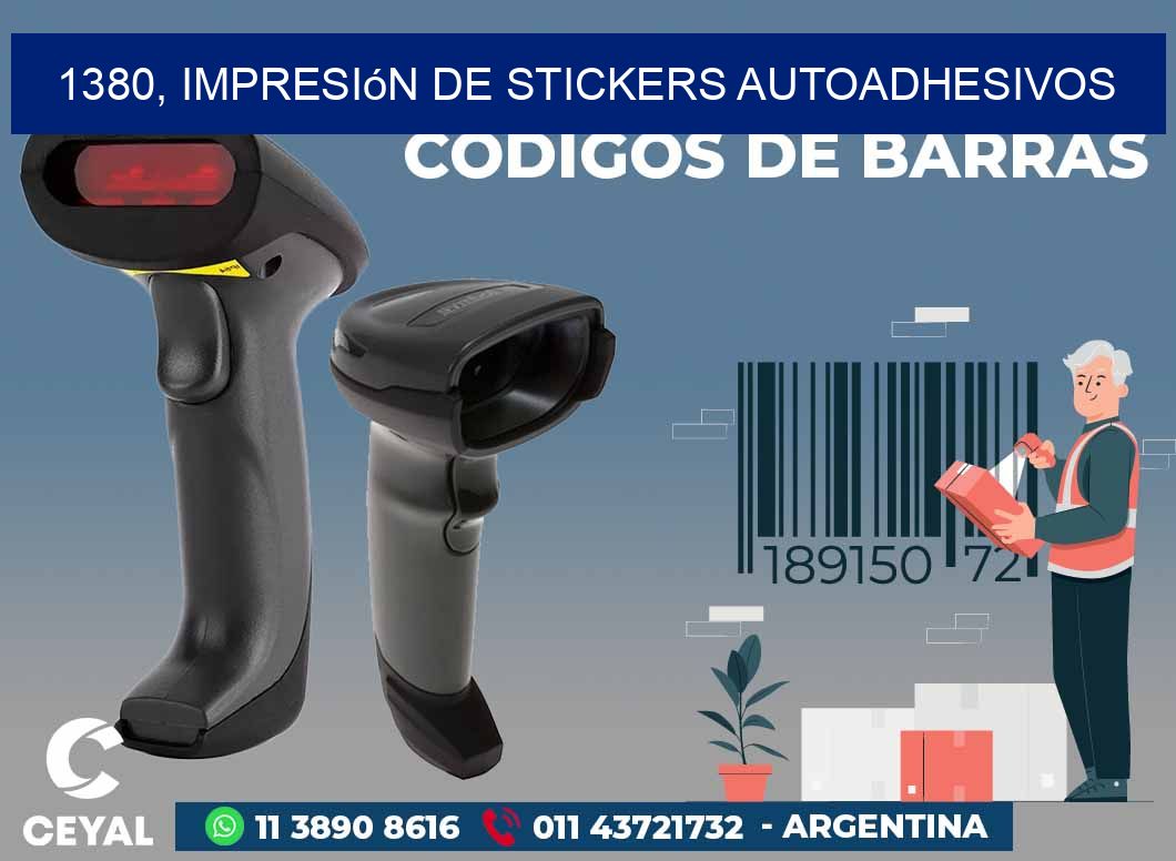 1380, impresión de stickers autoadhesivos