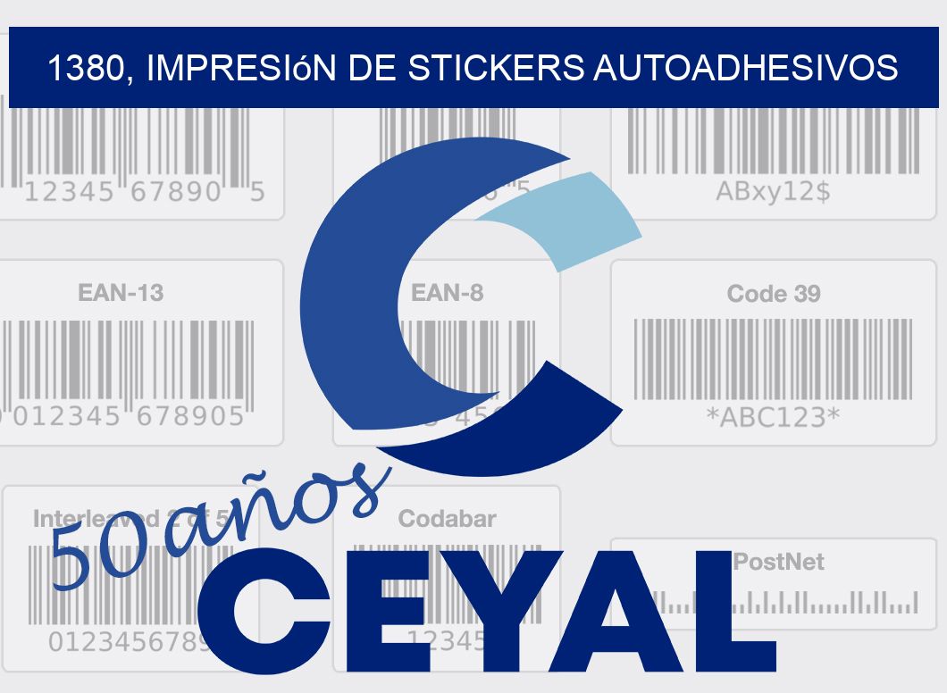 1380, impresión de stickers autoadhesivos