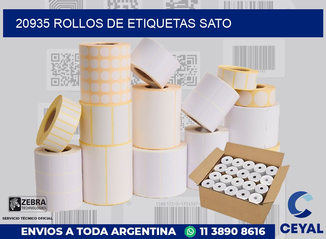 20935 ROLLOS DE ETIQUETAS SATO