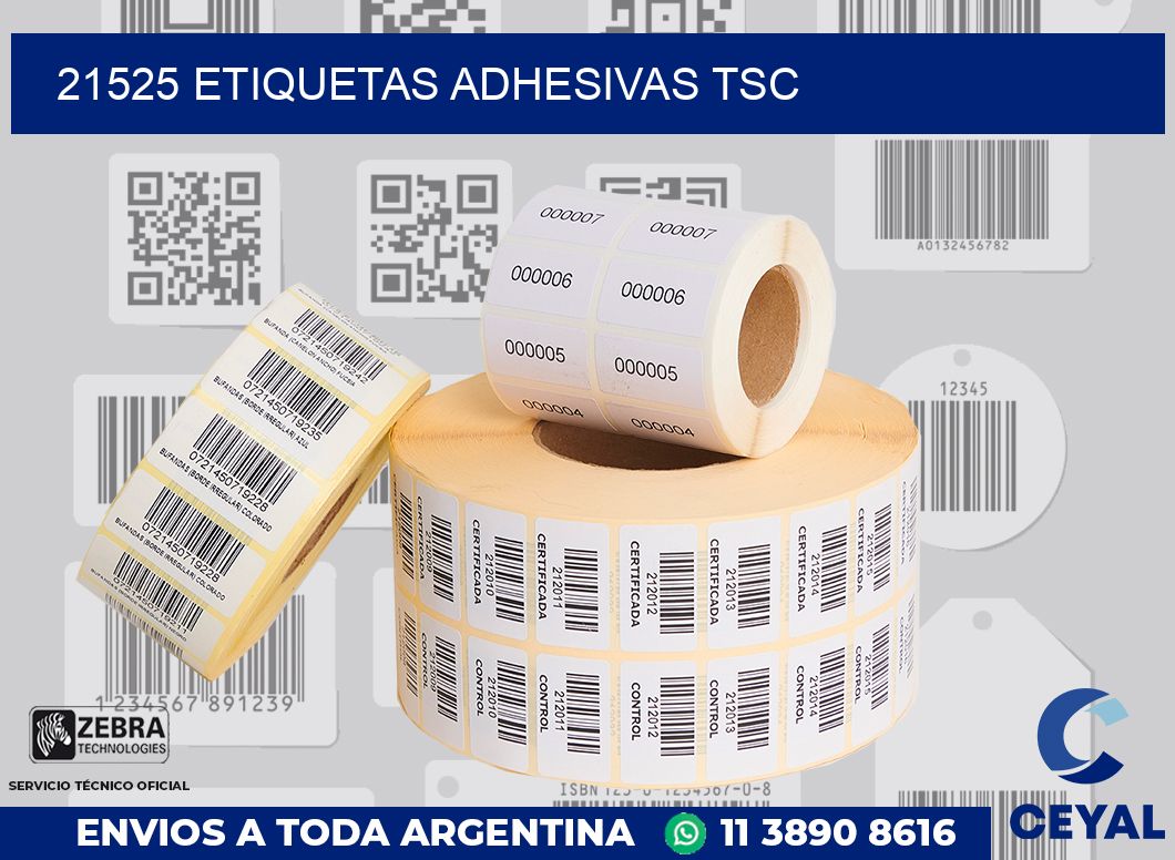 21525 ETIQUETAS ADHESIVAS TSC