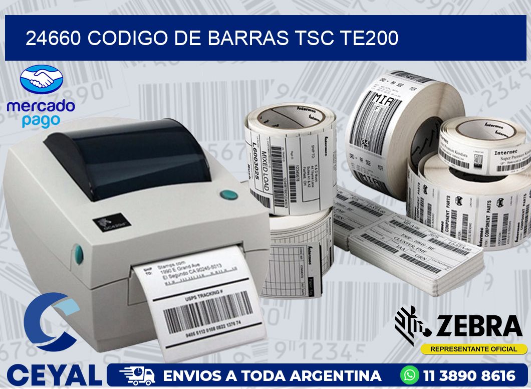 24660 CODIGO DE BARRAS TSC TE200