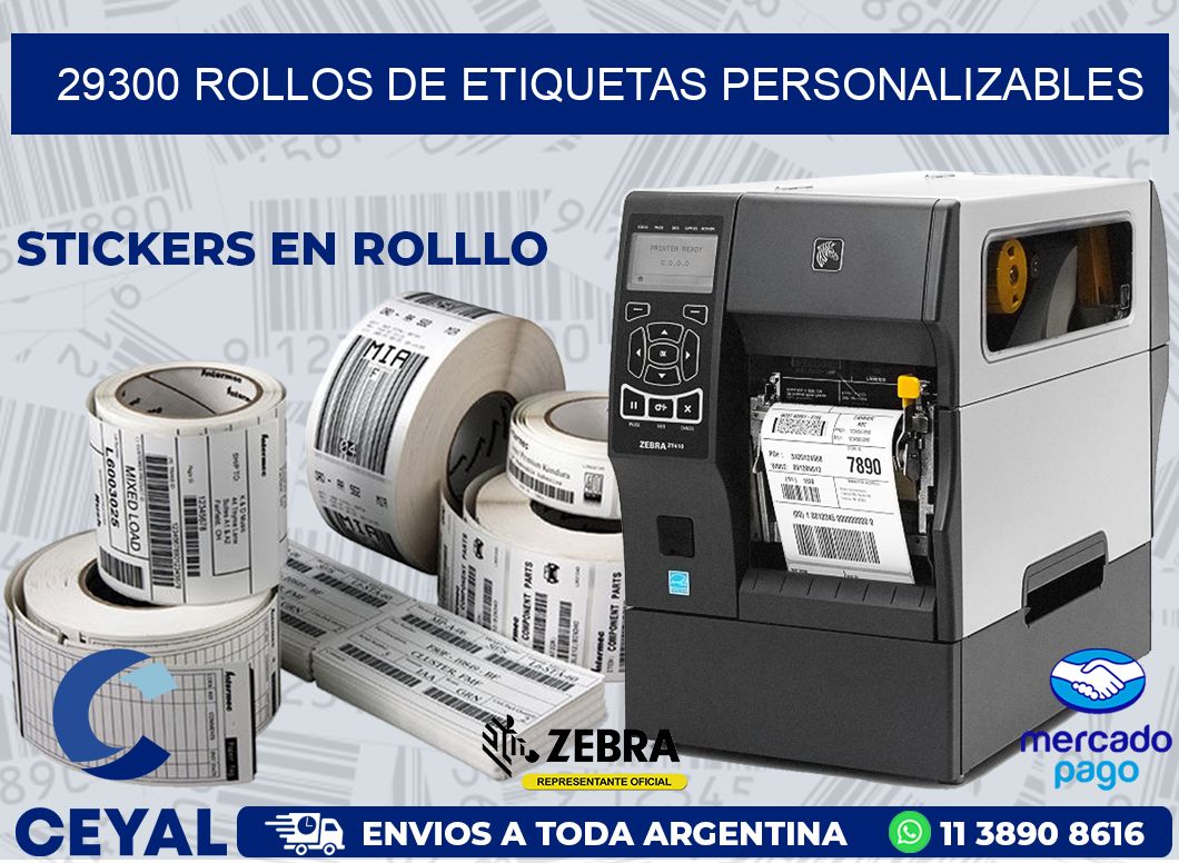 29300 ROLLOS DE ETIQUETAS PERSONALIZABLES