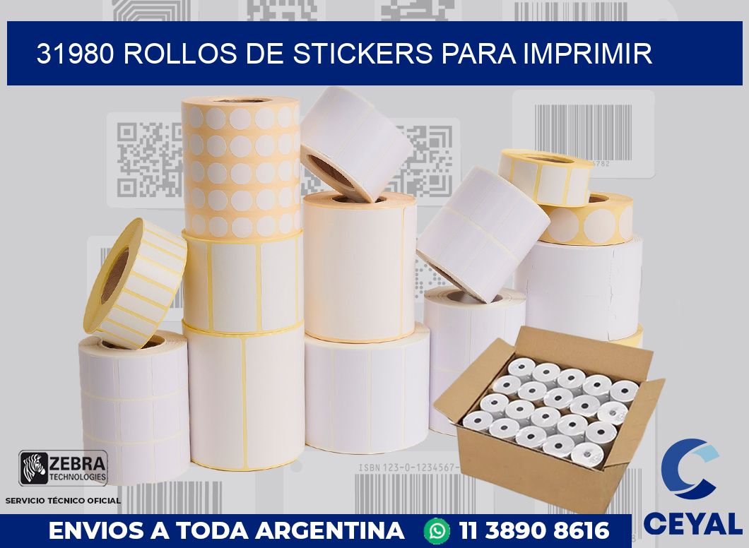 31980 ROLLOS DE STICKERS PARA IMPRIMIR