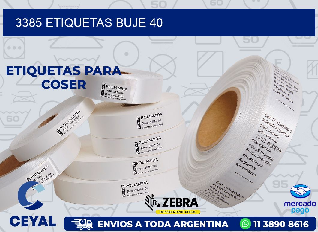 3385 ETIQUETAS BUJE 40