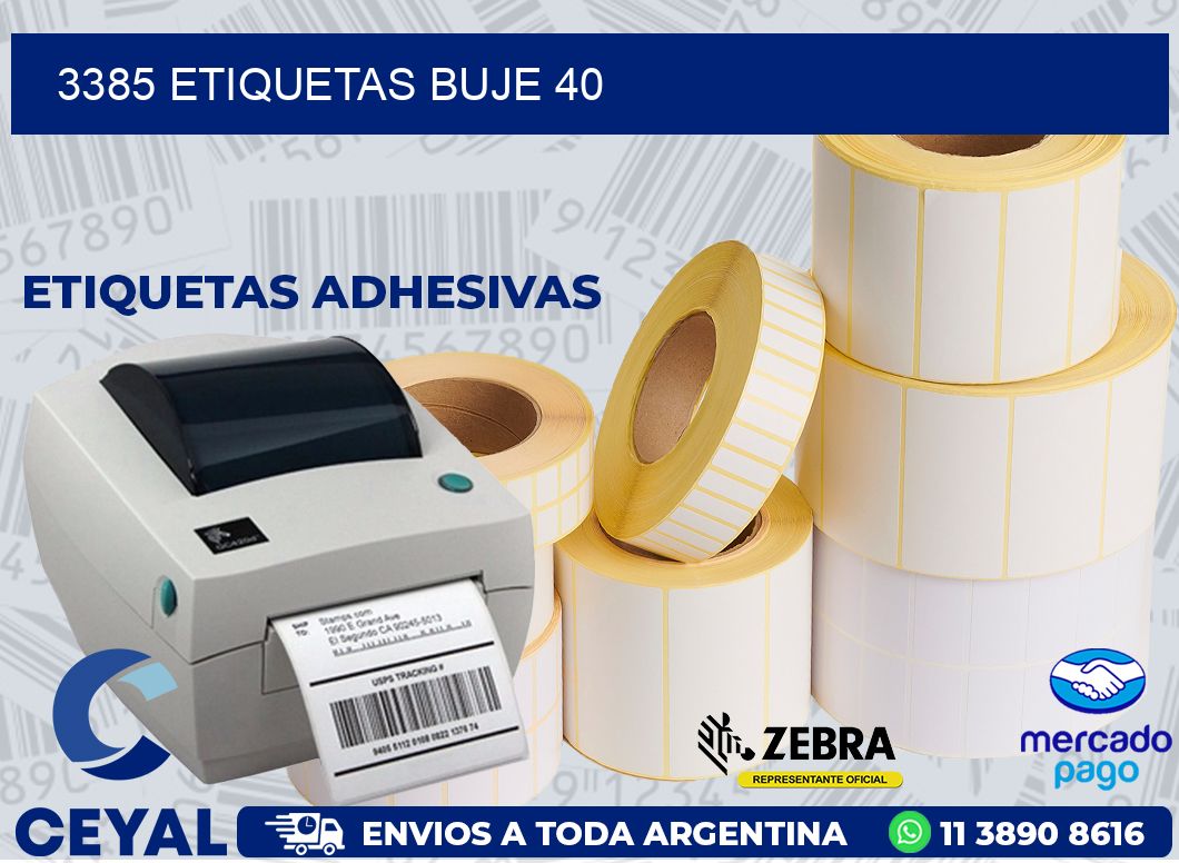 3385 ETIQUETAS BUJE 40