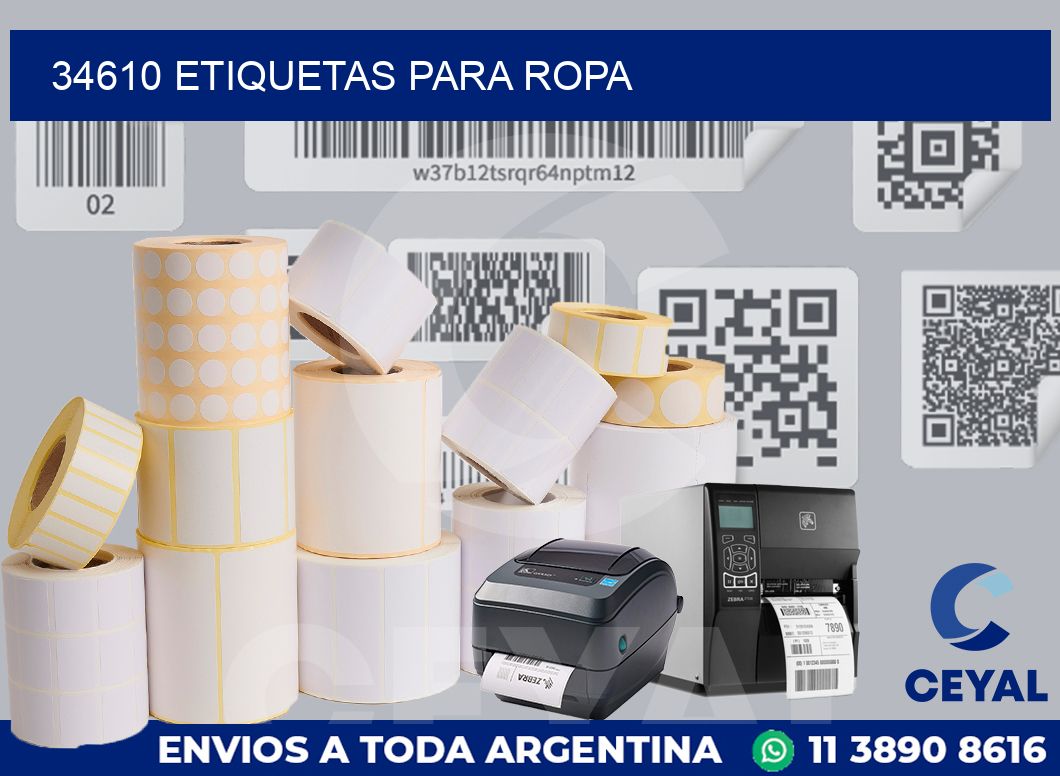 34610 ETIQUETAS PARA ROPA