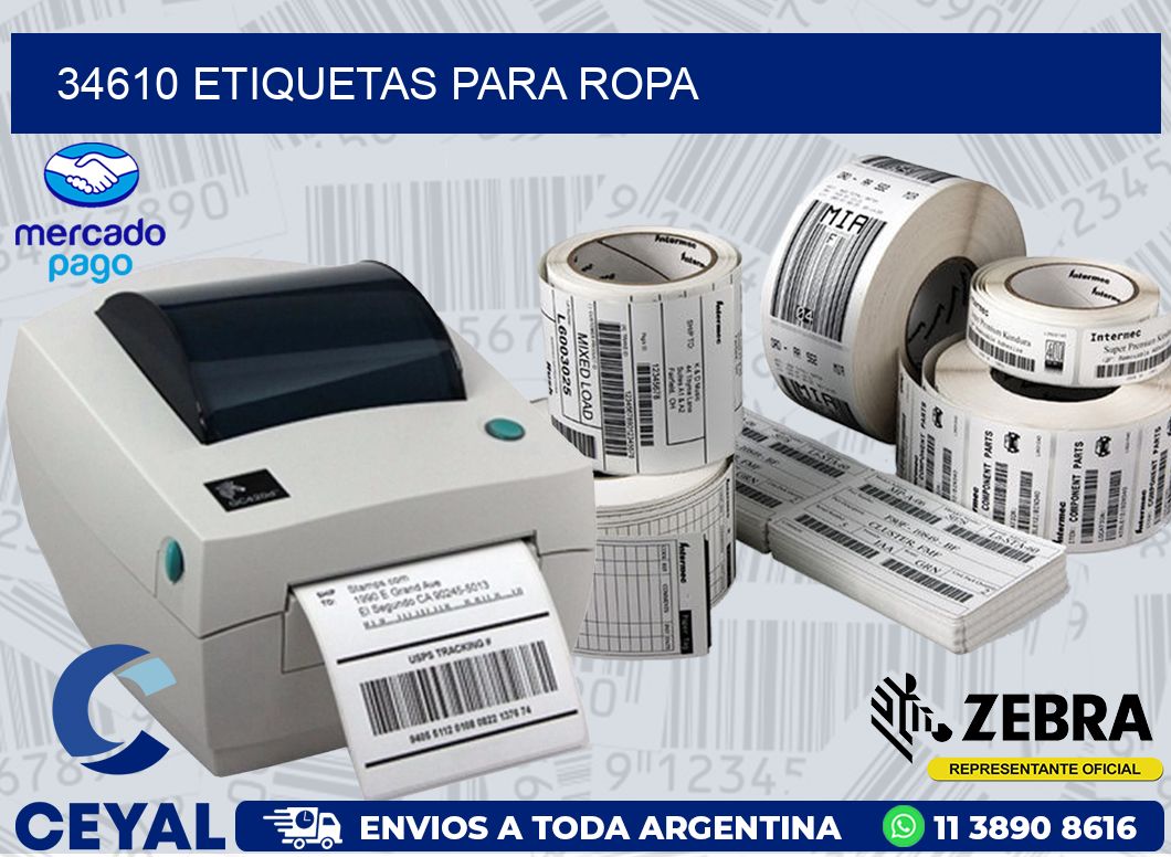 34610 ETIQUETAS PARA ROPA