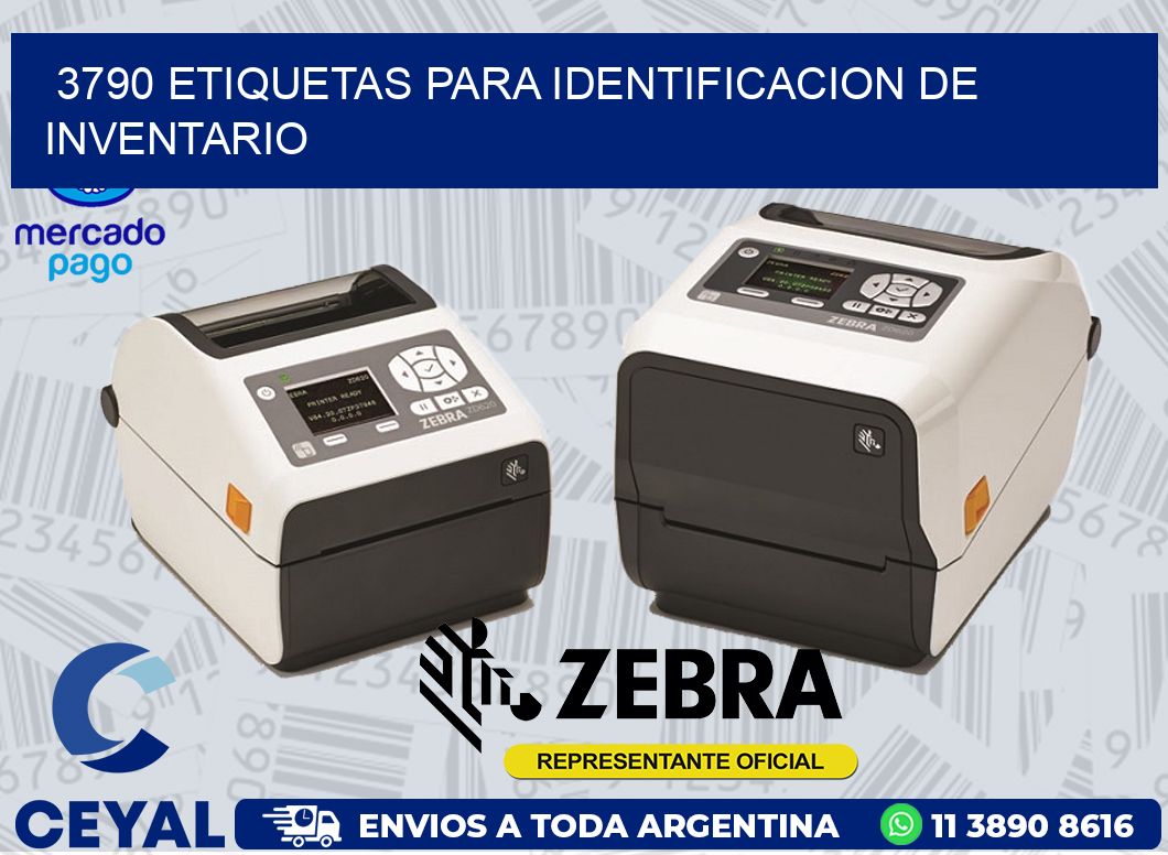 3790 ETIQUETAS PARA IDENTIFICACION DE INVENTARIO