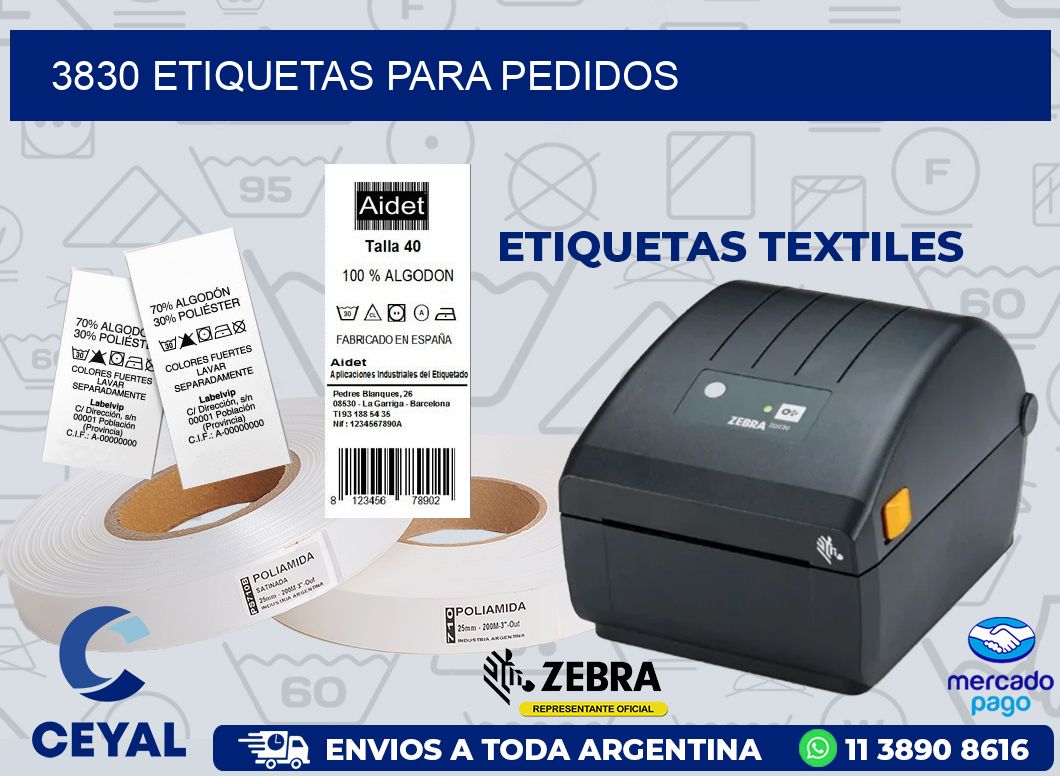 3830 ETIQUETAS PARA PEDIDOS