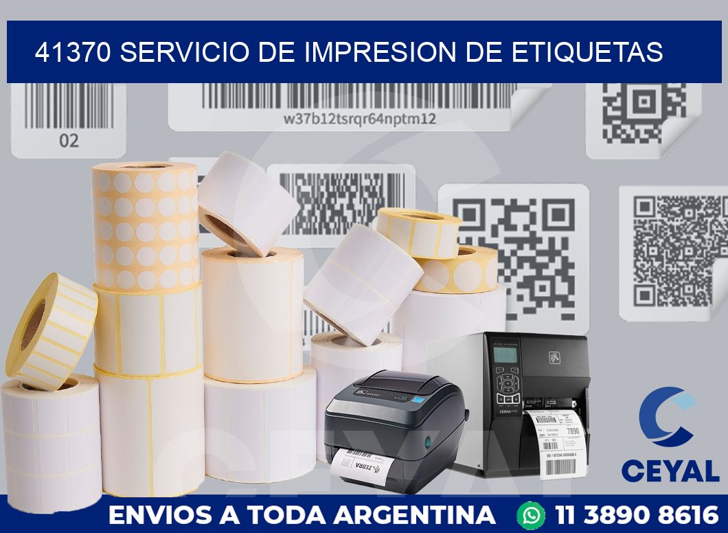 41370 SERVICIO DE IMPRESION DE ETIQUETAS