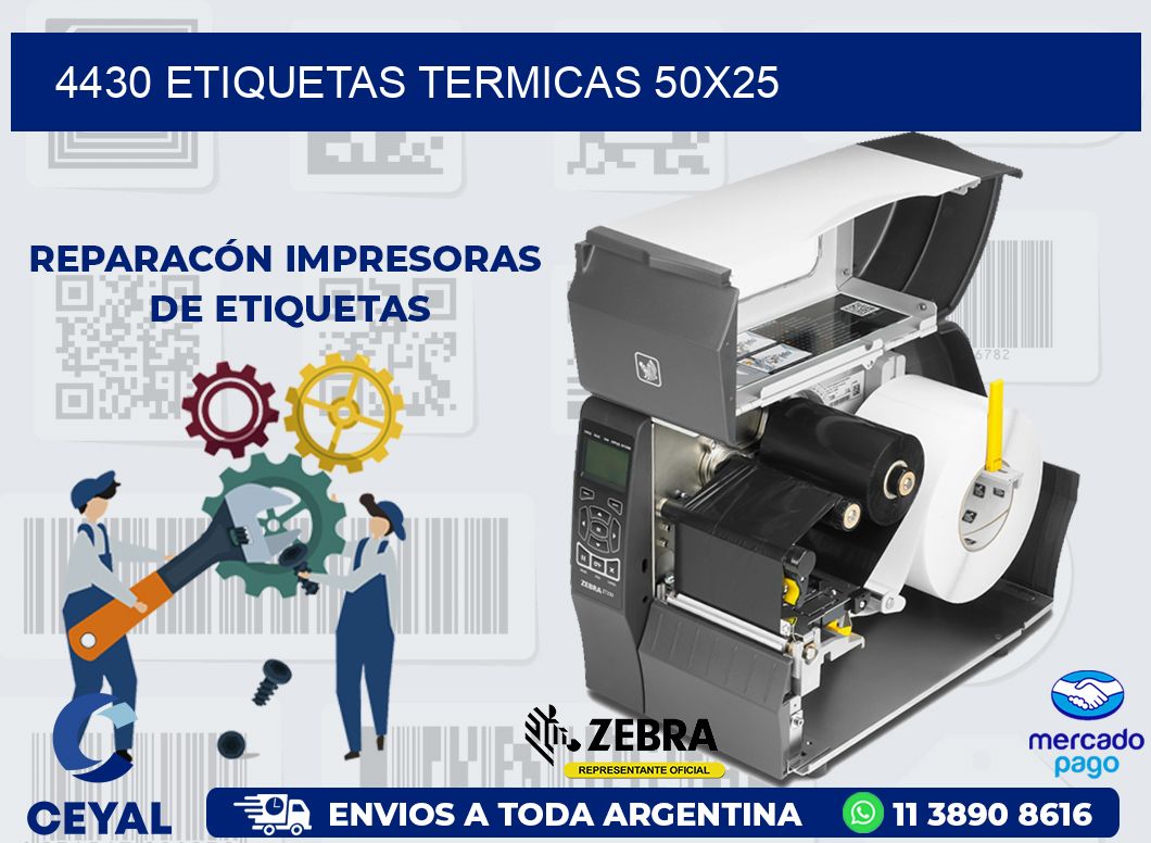 4430 ETIQUETAS TERMICAS 50X25