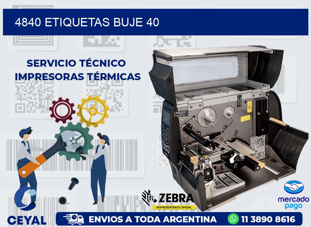 4840 ETIQUETAS BUJE 40