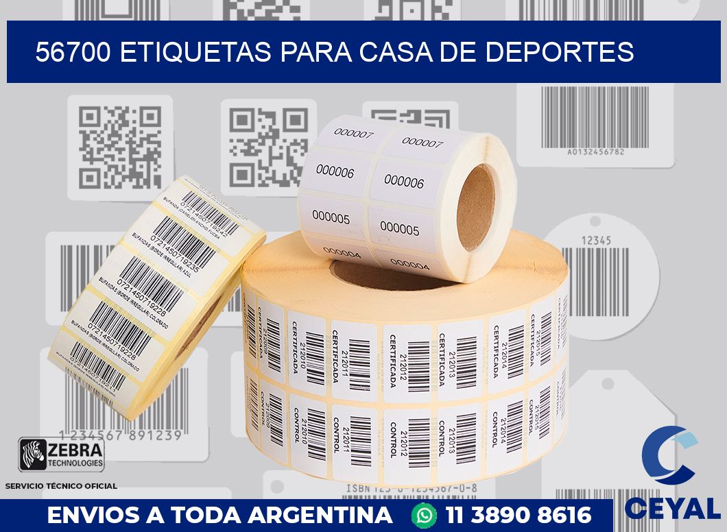 56700 ETIQUETAS PARA CASA DE DEPORTES