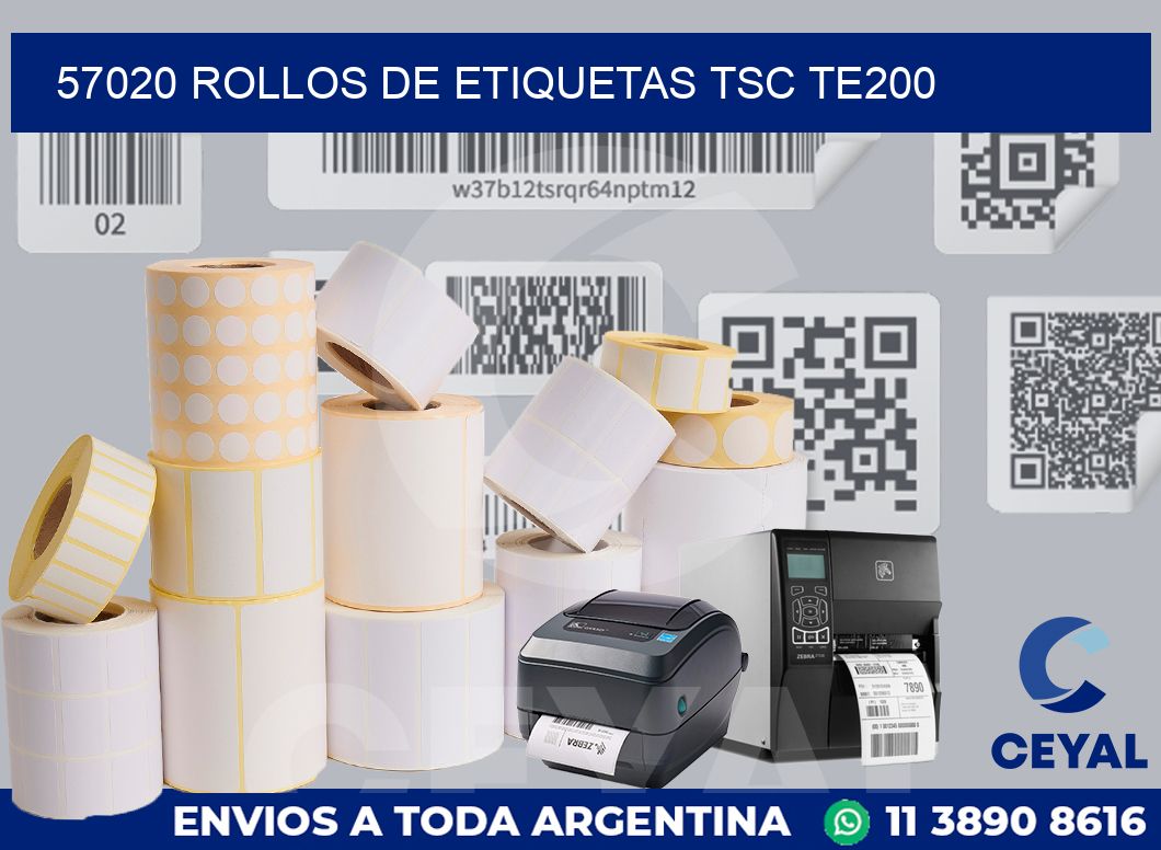 57020 ROLLOS DE ETIQUETAS TSC TE200