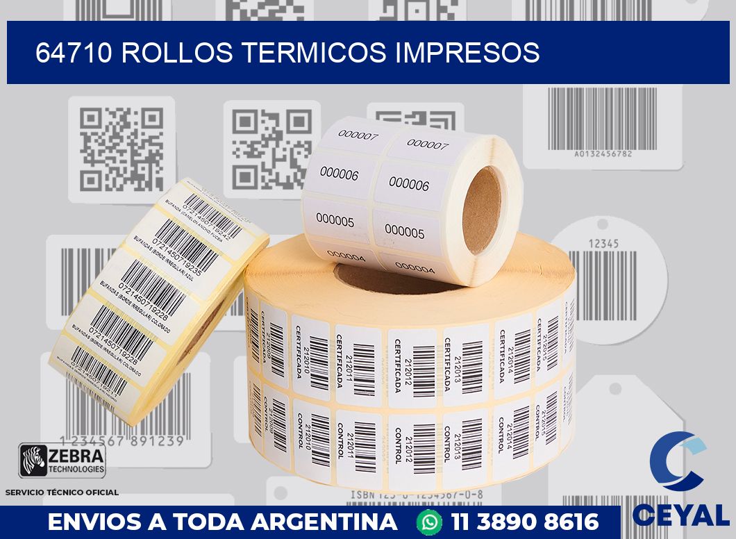 64710 ROLLOS TERMICOS IMPRESOS