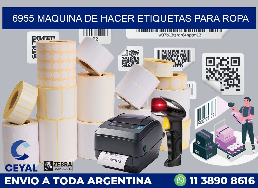 6955 MAQUINA DE HACER ETIQUETAS PARA ROPA