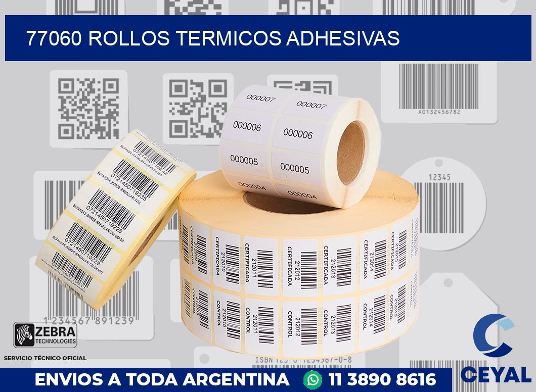 77060 ROLLOS TERMICOS ADHESIVAS