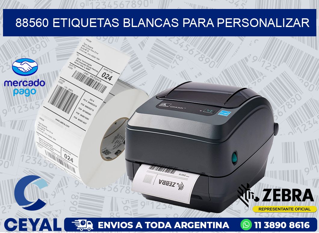 88560 ETIQUETAS BLANCAS PARA PERSONALIZAR