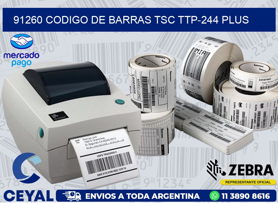 91260 CODIGO DE BARRAS TSC TTP-244 PLUS