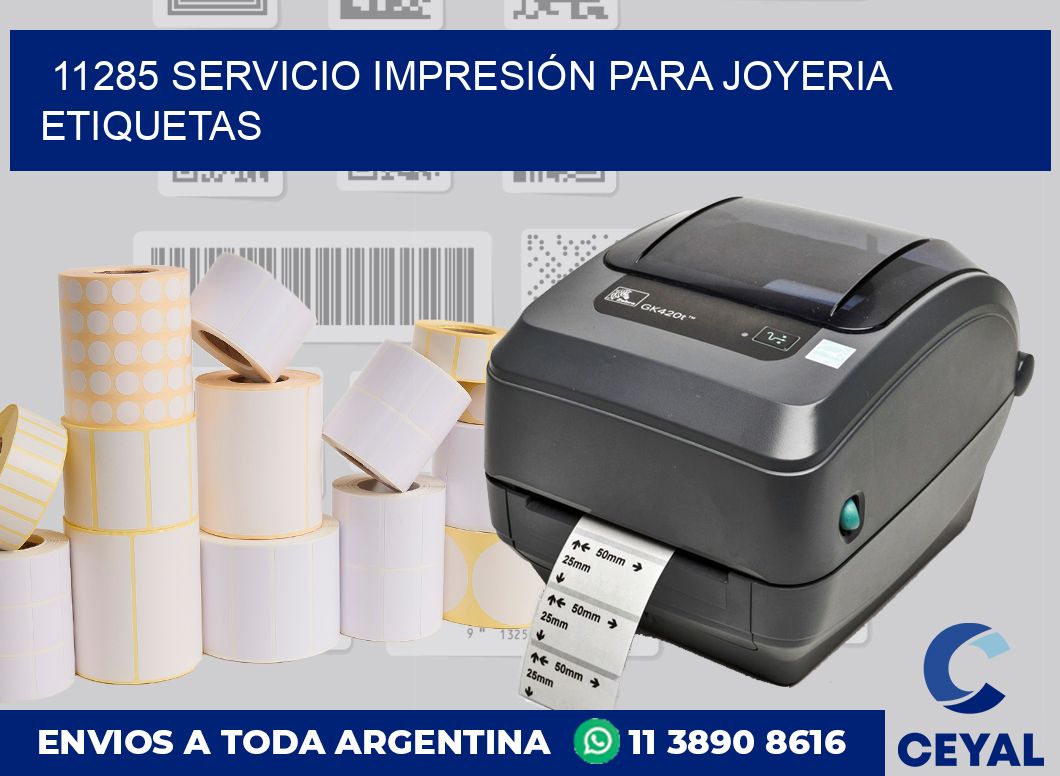 11285 SERVICIO IMPRESIÓN PARA JOYERIA ETIQUETAS