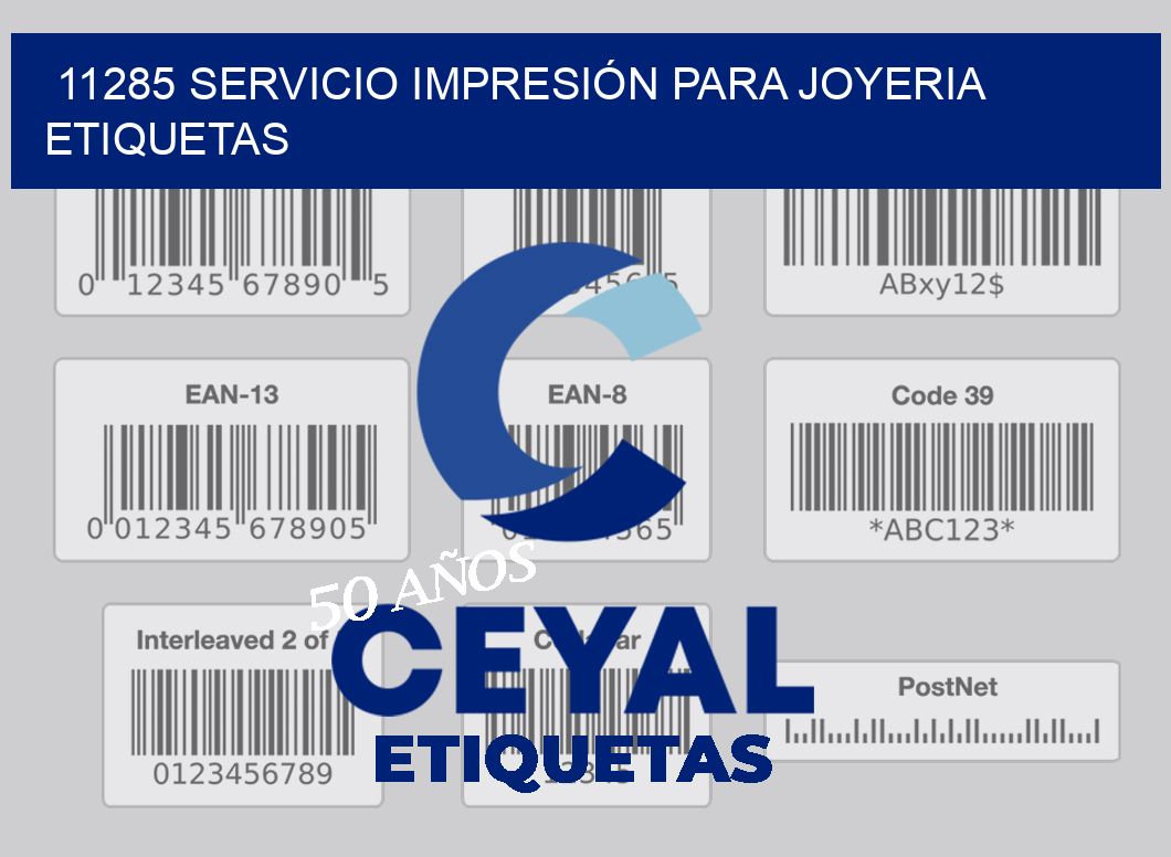 11285 SERVICIO IMPRESIÓN PARA JOYERIA ETIQUETAS