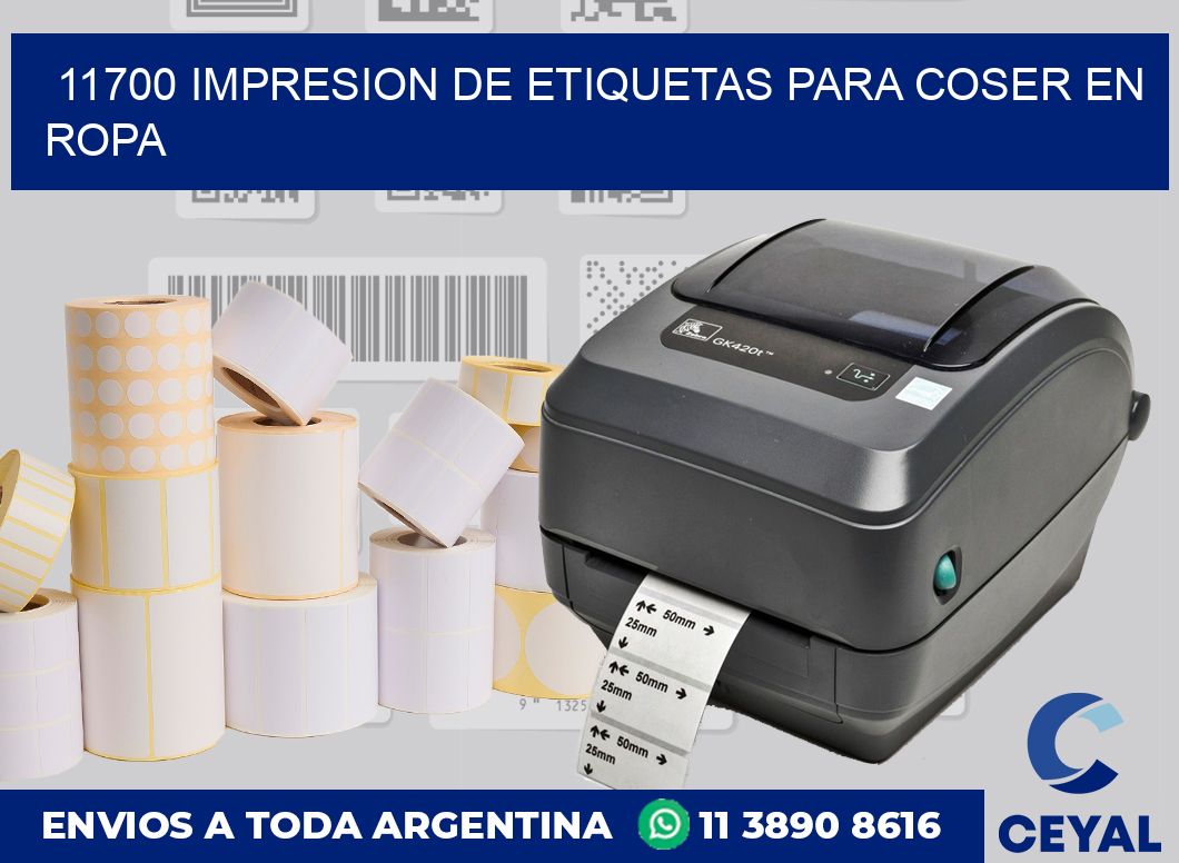 11700 IMPRESION DE ETIQUETAS PARA COSER EN ROPA