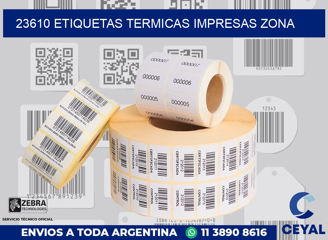 23610 ETIQUETAS TERMICAS IMPRESAS ZONA