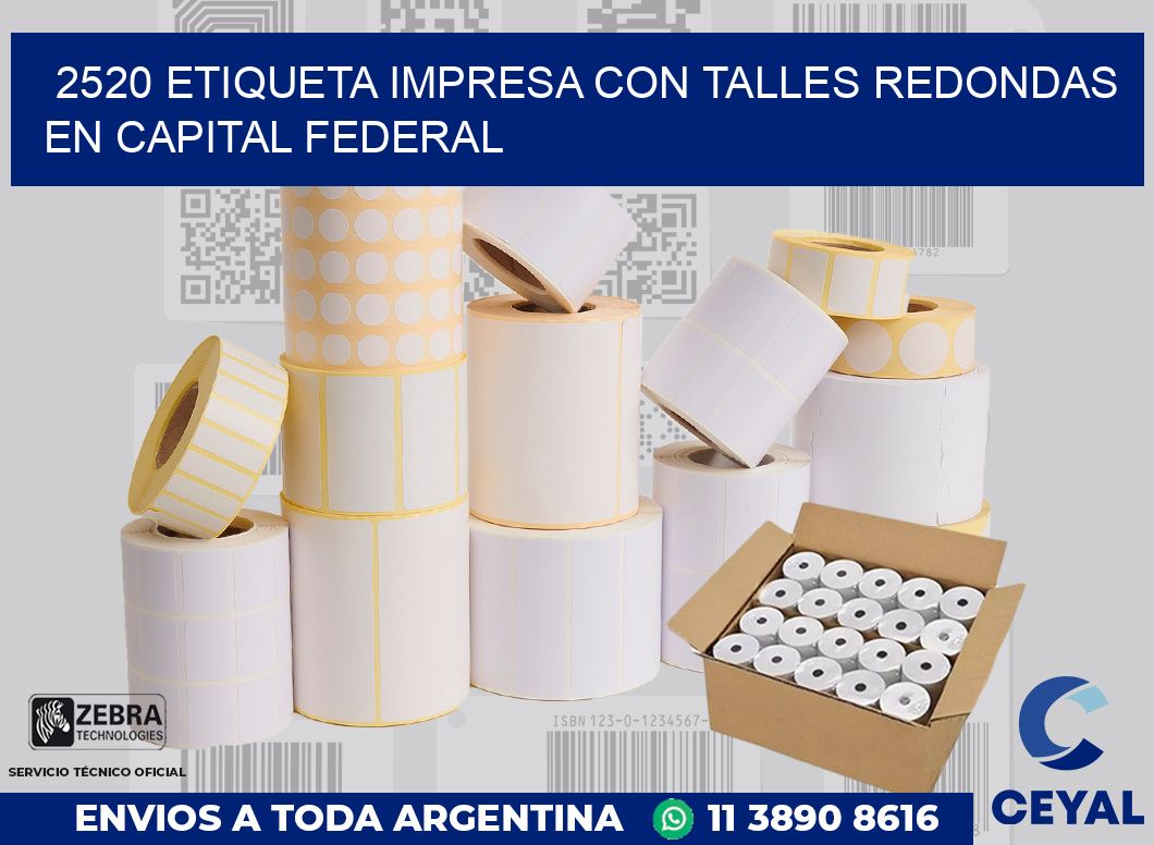 2520 ETIQUETA IMPRESA CON TALLES REDONDAS EN CAPITAL FEDERAL