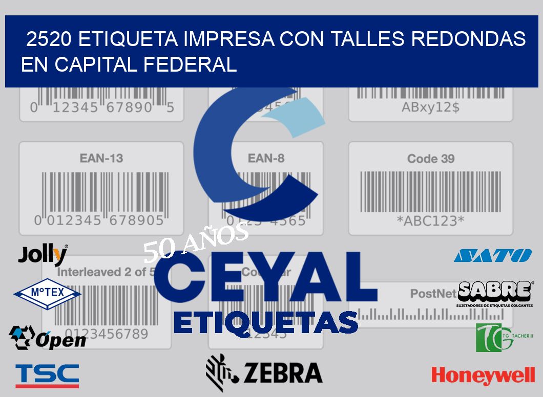 2520 ETIQUETA IMPRESA CON TALLES REDONDAS EN CAPITAL FEDERAL