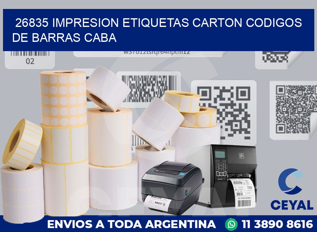 26835 IMPRESION ETIQUETAS CARTON CODIGOS DE BARRAS CABA