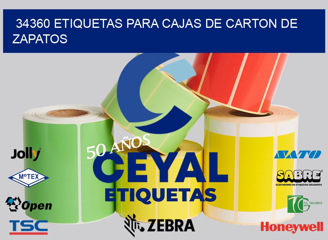 34360 ETIQUETAS PARA CAJAS DE CARTON DE ZAPATOS